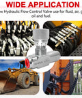 Hydraulic Flow Control Valve 5000 PSI One Way Adjustable Speed Throttle Check Valve With Two Pipe Adapters in machinery setup