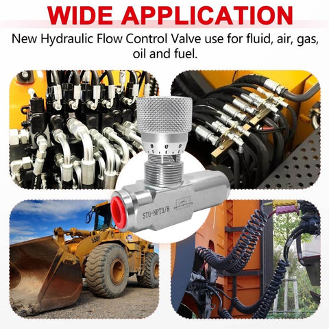 Hydraulic Flow Control Valve 5000 PSI One Way Adjustable Speed Throttle Check Valve With Two Pipe Adapters in machinery setup