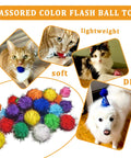 Cats and a dog with pom poms from 100 Piece Cat Toys Variety Pack For Indoor Cats With Mice Toys Sparkle Balls Soft Pom Poms And Spring Toys A Pawsome Kitten Starter Set For Boredom Relief And Daily Exercise.