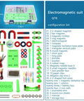 Multi Function Magnet Kit For Hands On Physics Experiments Electromagnet Teaching Set STEM Education Toy Box contents overview.