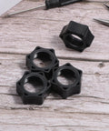 4 black tightening nuts from 6 Pack 17mm Ball Adapter Tightening Nuts For Car Phone Mount Replacement Parts Screw On Nut Ring