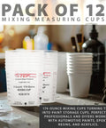 5 Quart Plastic Mixing Cups Set, 12 Pack For Paint, Automotive Coatings, Epoxy, Acrylic Arts with graduated measurement ratios