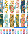 Butterfly And Floral Bookmark Paint By Numbers Kit For Adults With 12 Blank Wooden Bookmarks And Colorful Tassels, 7x2 Inches