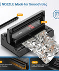 Heavy Duty Dual Mode Vacuum Sealer For Mylar And Textured Bags With Rapid Cooling And Custom Air Locks guides on nozzle mode steps.