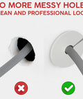 Split Design Wall Cable Pass Through Gasket For Three Quarter Inch Holes Silicone White Wire Grommet Cover Kit installation example.