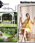 Heavy Duty Hammock Hardware Kit Eight Piece Set With Four Umbrella Screw Knobs And Four Hooks for stands and swing chairs