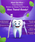 Mini Disposable Travel Toothbrush With Pre Pasted Toothpaste And Built In Toothpick No Rinse Fluoride Free Softex Bristles.