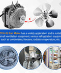 120V Shaded Pole Condenser Fan Motor For Refrigeration Equipment Evaporators, 1550 RPM, 0.8A, 10W Output, 55W Input