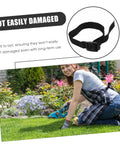 Woman using 8 Pack Garden Aerator Shoes Straps For Lawn Care Durable Spiked Sandals For Grass Aeration Easy To Use Lawn Aerating Shoe Straps