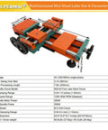 Intsuprmai Dual Motor Mini Wood Lathe Machine dimensions, measuring 19.69in x 5.91in x 3.94in for precision crafting tasks.