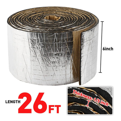 Pipe Wrap Insulation Foam Tape 5mm Thick Self Adhesive Waterproof High Density Heavy Duty Duct Tape, 26 Feet Roll