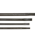 Cold Chisel Set Four Piece Pro Grade With Pouch For Easy Metal Shaping And Cutting Tough Durable Black Finish