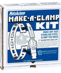 Make A Clamp Kit All In One Clamp Set with Easy Grip Adjustable Jaws for DIY Projects, packaging showing clamp tool and uses.
