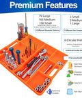 Heavy Duty Silicone Tool Tray Organizer With Non Slip Grip Flexible Heat Resistant Surface Easy To Clean Holds Sockets Screws Bolts Bits And More A Must Have Workshop Storage Mat with tools.