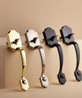 Easy Install Handleset With Tulip Knob For Front Door Single Cylinder Polished Brass Universal Handling Fits Most Doors From One And Three Eighths To One And Three Quarters Inches Six Way Adjustable Latch For Two And Three Quarters Backset, in multiple finishes.