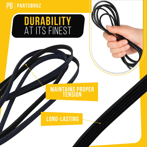 Heavy Duty Dryer Cylinder Belt Replacement D511255P For Common Front Load Dryers And Compatible With AP6285392 PS17001086 511255P