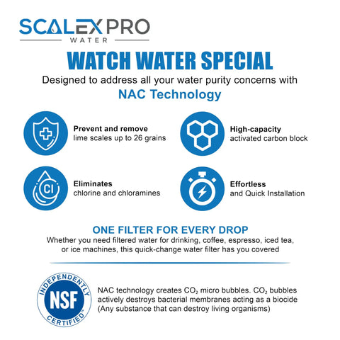 Compact Scale Prevention Water Filter Kicks Limescale To The Curb Removes Tough Sediment From Drinking Water Coffee And Tea Simple Hook Up Activated Carbon for high-capacity removal of contaminants.