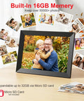 10.1 Inch WiFi Digital Photo Frame With 1280x800 HD IPS Touch Screen Auto Rotate Wall Mountable Easy Setup To Share Moments Instantly