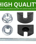 Superb Fit Crescent Nut And Threaded Pin Kit Hassle Free Replacement Hardware For Bedroom Frames Solid Steel Construction parts set including nuts and threaded pin.