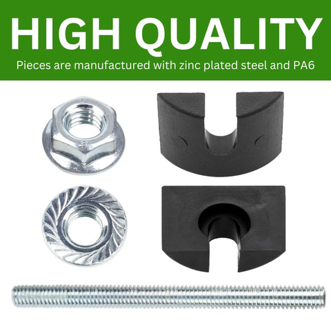 Superb Fit Crescent Nut And Threaded Pin Kit Hassle Free Replacement Hardware For Bedroom Frames Solid Steel Construction parts set including nuts and threaded pin.