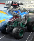 Epic 2.4GHz RC Dinosaur Car With Light Sound And Sprayer Indoor Outdoor Kids Toy For Boys Ages 3 4 5 6 7 8 12