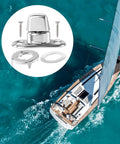 Mxxipp 15-set marine twist-lock fasteners with zinc alloy hardware, screws, and eyelets for boat canvas (front view)