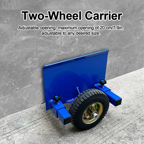 Two Wheel Panel Handling Cart For Drywall And Sheet Material, Heavy Duty Dolly With Soft Rubber Padding, Edge Guarding, Smooth Maneuverability, Low Profile Frame, Pro Contractor Ready, adjustable 20 cm opening