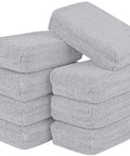 Microfiber Applicator Pad Set 8 Pack For Car Wax Sealant And Polish Application Soft Non Scratch Detailing Sponges shown stacked