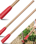 Two Pack 36 Inch Wooden Pickaxe Handles With Rubber End Replacement Mattock Clay Pick Handles For Chopping Soil Farm Garden Landscaping