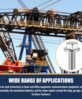 Built Tough 50 Piece Pack Of 5 16 18 By 3 4 Inch 304 Stainless Steel Flanged Bolts Delivers Zero Rust Headaches for industrial use.