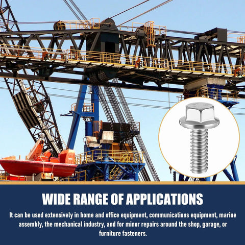 Built Tough 50 Piece Pack Of 5 16 18 By 3 4 Inch 304 Stainless Steel Flanged Bolts Delivers Zero Rust Headaches for industrial use.