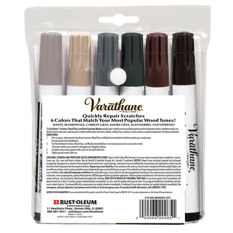 Knock Out Ugly Scratches With This Cool Tone Wood Stain Repair Kit Fast Touch Up Markers Restore Laminate Surfaces Effortlessly Quick Drying Oil Pens Perfect For Tricky Corners And Diy Crews Hunting For A Sweet Finish, six marker pack showing various wood tones.