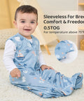 Lightweight Baby Sleep Sack Cozy As A Cloud 0.5 Tog Wearable Blanket For 0 To 6 Months Two Way Zipper Newborn Infant Sleeping