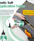 8oz Silicone Treadmill Belt Lubricant application with tube and precision cap on treadmill belt