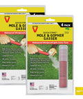 Quick Strike Mole And Gopher Gassers Eight Pack Self Igniting Burrow Pest Control packaging and product tube