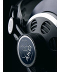 Close-up of Semi Open Back Studio Over Ear Headphones With Patented Varimotion 30mm XXL Driver highlighting AKG logo