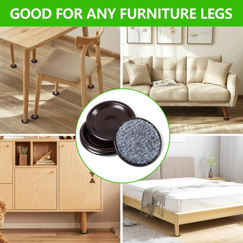 1 5 Eighth Inch Round Carpet Bottom Furniture Caster Cups Reusable Felt Furniture Sliders For Hardwood Floors Tile