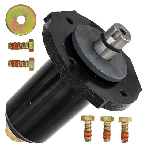 Center Deck Spindle For Gravely Pro Turn 672 72 Inch Decks With OEM Spindle Housing And Pulley Fits Gravely 07337700 58810800 59109800 59202200 Related Models Durable Easy Install Precision Fit black spindle assembly with bolts