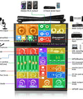 Front view of 5 Channel Audio Mixer With Dual Wireless Microphones For Live Streaming And Family Karaoke And Studio Recording Bluetooth Connectivity USB Interface And 48V Phantom Power For A Complete Home Studio Setup showing labeled inputs and controls.