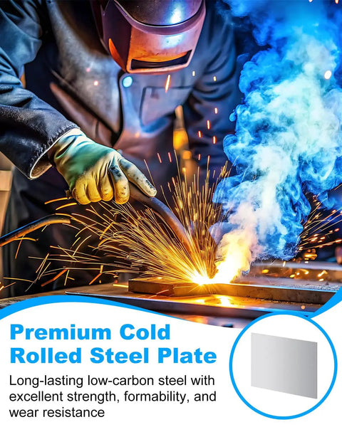 Two Pack 16x12 Inch Steel Sheets 20 Gauge Cold Rolled Low Carbon Metal Plate With Light Protective Oil For Oxidation Protection And Easy Wipe Clean DIY Friendly Heavy Duty For Fabrication Metal Art Projects And Home Improvement, welding steel sheet