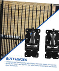 Pro Grade And Tough As Nails Heavy Duty Stainless Steel Gate Hinges Pair For Barn Doors Wooden Fences And Shed Cabinets, black butt hinges