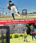 9 Hole Pitching Net With Adjustable Height And 18 By 22 Strike Zone Baseball And Softball Practice Target in outdoor use