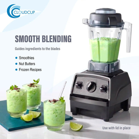 Mini Blender Tamper Plunger Replacement For 32 Oz And 48 Oz Standard Containers shown with green smoothie blender setup
