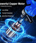 RV Macerator Pump For Fast 4 Minute Tank Emptying In RVs And Boats, showcasing copper motor with protection features.