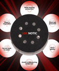 5 Inch Silicon Carbide Sanding Discs 3000 Grit Wet And Dry Hook And Loop Set, safety tips and disc with 8-hole pattern