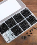 Must Have Wood Screws Assortment Kit For Woodworking And DIY Projects, 289 Pieces, High Hardness Flat Head Self Tapping Screws