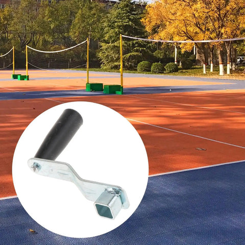 Net Post Tension Adjuster Handle For Tennis Courts Quick Install Iron Post Clamp Easy Net Tightening Tool on court