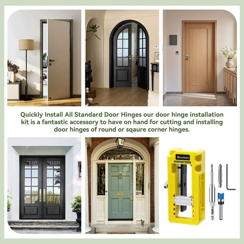No Sweat Door Hinge Jig And Router Mortiser Guide With Grippy Silicone Base for various door hinge installations.
