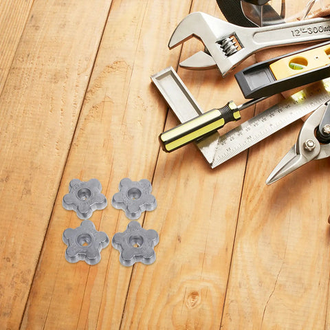 Upgrade Your Rig With These 6pcs Heavy Duty Aluminum Handwheels For Smooth Hexagonal Operation That Slays The Grip Game And Cuts Down Serious Hand Fatigue While You Flex Your Maintenance Muscle. 4 aluminum valve handwheels on wood