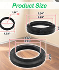 31112 Service Package Replacement For Bravura RV Toilets Flange Seal Gasket Black Leakproof Water Seal Kit dimensions